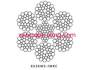 transport d'excavatrice ou de benne suspendue de charbon de corde de fil d'acier de 6x36WS IWR et de machine de mine