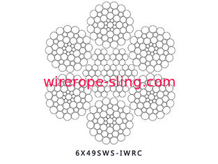 corde du fil d'acier 6x41 pour le convoyeur à bande de mine avec la haute cassant la charge 1000mtrs