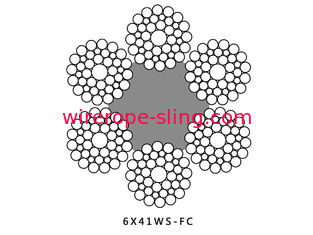 corde du fil d'acier 6x41 pour le convoyeur à bande de mine avec la haute cassant la charge 1000mtrs