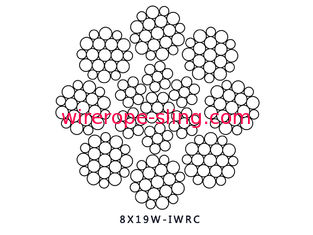 corde du fil d'acier 8x19W pour la grande vitesse et la sécurité de traction d'ascenseur