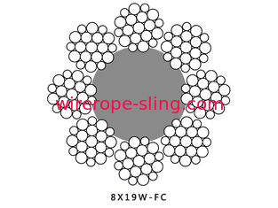 corde du fil d'acier 8x19W pour la grande vitesse et la sécurité de traction d'ascenseur