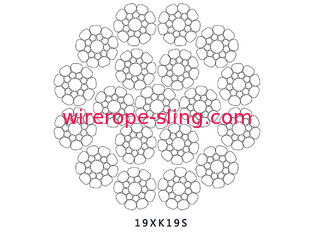 Corde de levage auxiliaire principale, résistance à la corrosion multi de la corde 19 X K19S de brin