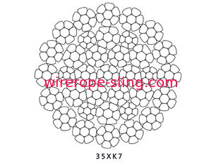 35 corde de fil d'acier de X K7 non - la transmission de fond de rotation affermissent le travail