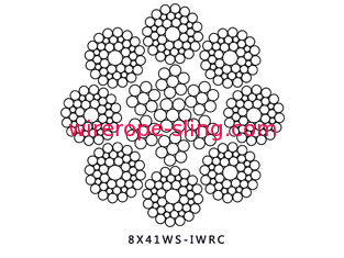 Performance de la corde 8x41WS IWRC de fil d'acier de revêtement la haute a rendu compacte pour la grue de dock