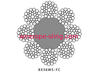 Port léger léger du service 8x36WS IWRC de câble métallique de levage long et grue mobile