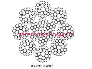 Câble en acier d'IWRC, câbles de levage 8x29Fi d'acier pour la double grue de poutre