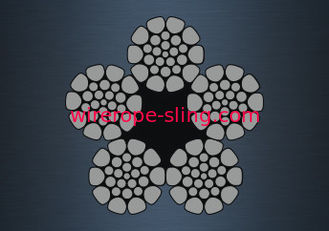 Câble métallique de noyau de fibre synthétique, résistance à la traction galvanisée du fil d'acier 1960MPA