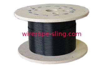 vinyle de noir de noyau de fil de câble métallique de l'acier inoxydable 7x7 enduit pour la décoration de jardin