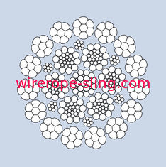 Corde compacte par oloffée de fil d'acier de grue de chenille K9 x résistance de rotation de K19S