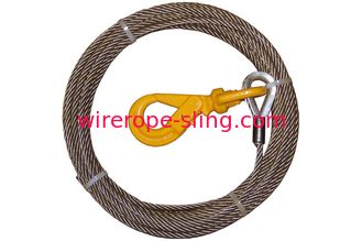 Treuil en acier de câble métallique de noyau, individu en acier de câble de treuil fermant à clef des crochets de pivot