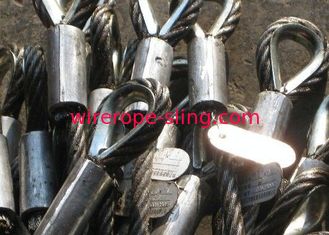 Jambe simple de boucle molle épissée mécanique de bride métallique de câble métallique avec l&#39;oeil déçu