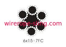 Liant la corde en acier galvanisée 6 x 15 + 7fc avec la flexibilité élevée