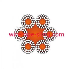 Câble rond de fil d&#39;acier de fil de pêche 6 x 24 pour la ligne d&#39;amarrage / hissage