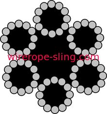 Câble métallique de flexibilité élevée 6 x 12 pour empaquetant non galvanisé / galvanisé