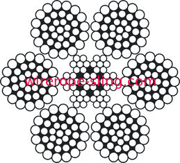 Résistance thermique de câble métallique d&#39;acier inoxydable de grue 6 x 37 extrêmement flexible