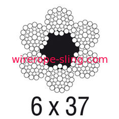 Résistance thermique de câble métallique d&#39;acier inoxydable de grue 6 x 37 extrêmement flexible