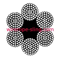 Diamètre de câble en acier flexible rond d&#39;exploitation de câble de 6 x 61 20 - 160mm pour la grue / traînée