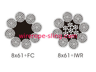 Brin rond 8 x 61 de corde de fil d&#39;acier résistant à l&#39;usure avec de haute résistance