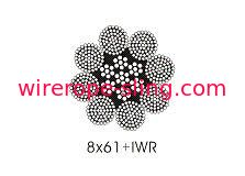 Brin rond 8 x 61 de corde de fil d&#39;acier résistant à l&#39;usure avec de haute résistance