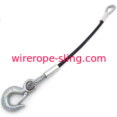 Élingue en câble métallique robuste de Ø9.5mm, câble en fil d&#39;acier galvanisé de 5 tonnes