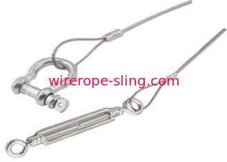 bride de câble métallique de diamètre de 3.0mm - de 11mm inoxydable avec Shackels/Turnbuckels