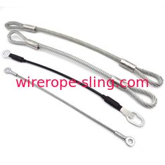 La bride claire de haute résistance de câble métallique 100mm -3000mm avec l'oeil mol fait une boucle