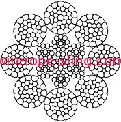 Modèle électrique 8* de câble métallique d'acier inoxydable de grue de 50 tonnes K31WS + IWR -25.5MM