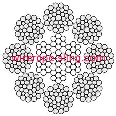 Abrasion linéaire de corde de fil d'acier du contact 8X36WS résistante avec de haute résistance