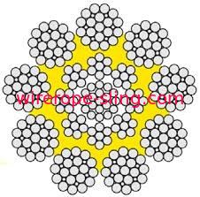 Câble métallique en acier de noyau de Fc / Iwr pour le levage, câble de câble métallique compact 73121000