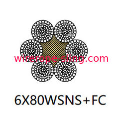 Parallèle de câble en acier galvanisé à faible fatigue posé 6 x 80 Wsns pour le levage