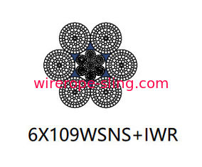 Câble de fil d&#39;acier d&#39;installation de forage de Ratory, corde résistante à la rotation de 6 x 109 Wsns