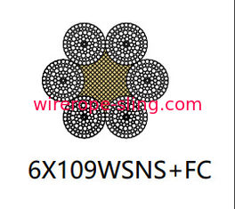 Câble de fil d&#39;acier d&#39;installation de forage de Ratory, corde résistante à la rotation de 6 x 109 Wsns