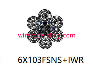 Contact linéaire multicouche 6 x 103 Fsns de câble d&#39;acier pour le foreur de Ratory