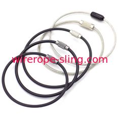 Anneau de Keychain de boucle d'étiquette de bagage de bride de corde de fil d'acier, brides de sécurité pour le levage