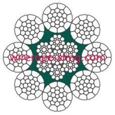 Grue de pince levant les fils externes galvanisés de la corde LKS 8-7 CP de fil d'acier compacts