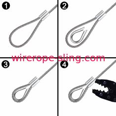 Le câble clôturant le câble métallique et les garnitures d'acier inoxydable des kits 316 inclut 1/8 pouce X 33 pieds