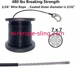 Assemblées extérieures de câble métallique de guide léger avec des lanternes et des crochets le kit de câblage de 110 pi