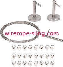 Fil 16,5 2 Piecesy universel réglé d'acier inoxydable de câble métallique de rideau de montage