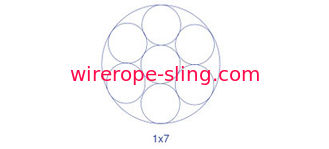 1 x 7 câble métallique rond d'acier inoxydable du fil 6mm