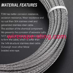 Balustrade de câble métallique d'acier inoxydable du Decking DIY de balustrade