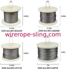 Balustrade 7x7 150ft de balustrade de DIY câble métallique de 2,5 millimètres