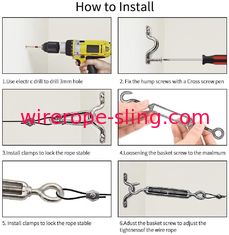 Câble métallique résistant accrochant léger de pi 10mm du kit 150 de ficelle