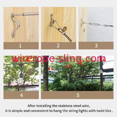 Le vinyle noir a enduit la corde inoxydable de fil d'acier de 304 1,5 millimètres