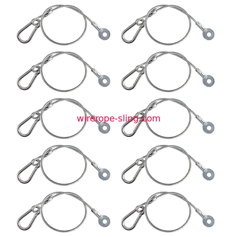 Acier inoxydable de verrouillage résistant de bride de câble métallique de 10 paquets pour la sécurité de lumière d'étape