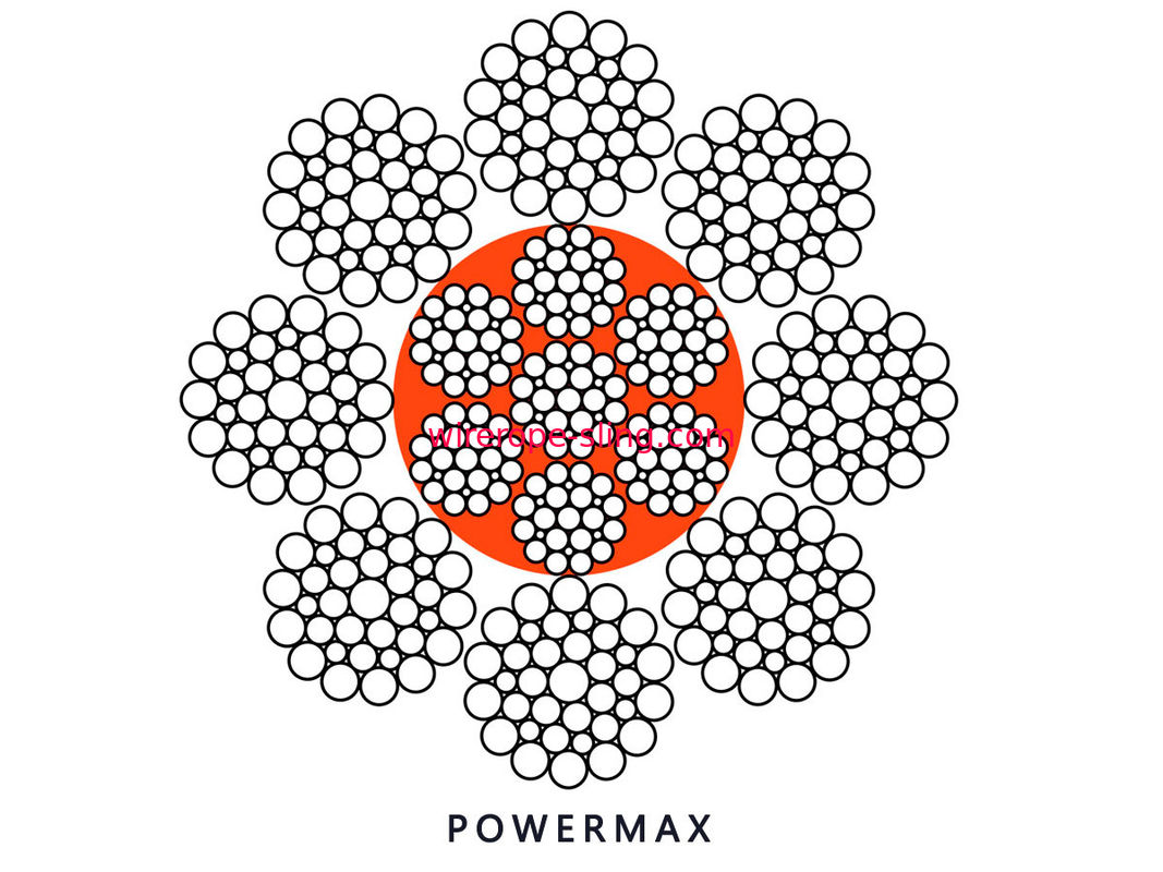 8 x 36WS IWRC - P tournant non la corde, remorquant le câble métallique avec le filtre a amorti le noyau