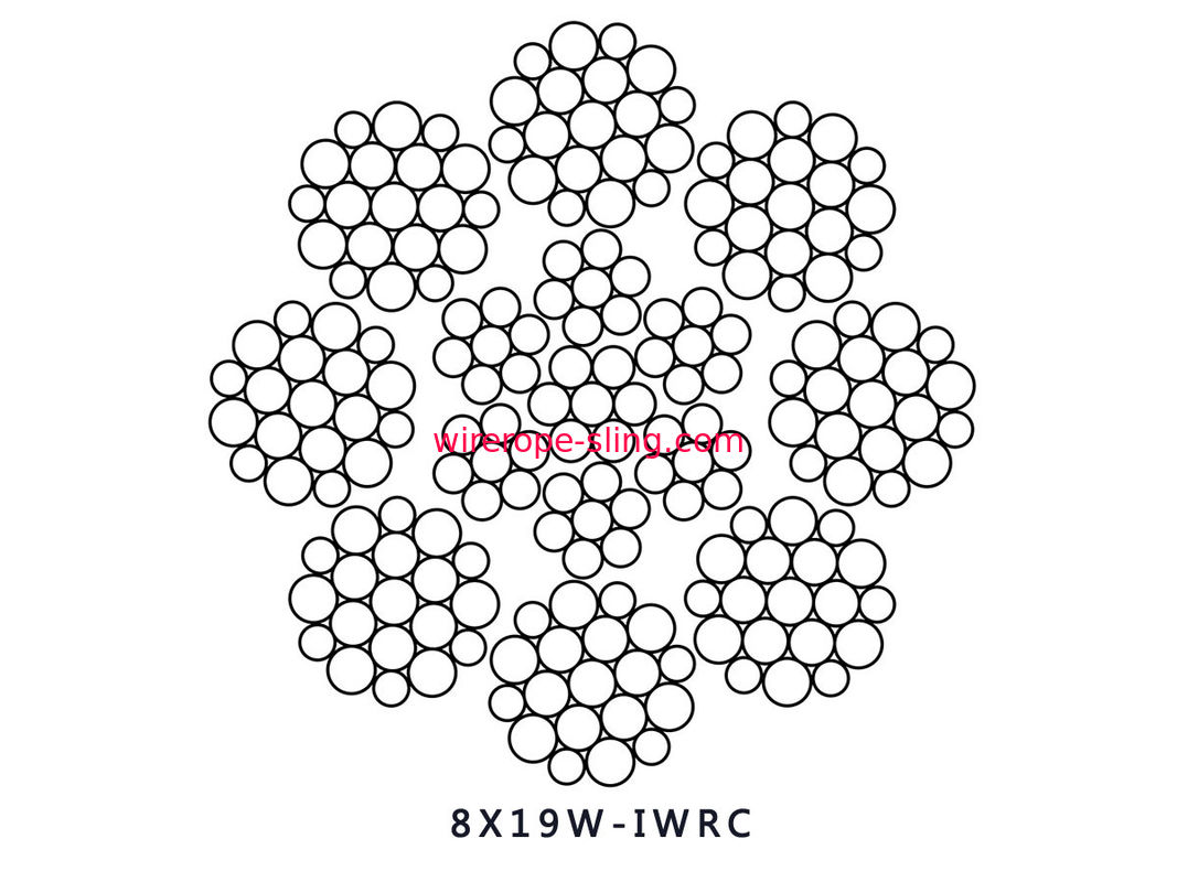 corde du fil d'acier 8x19W pour la grande vitesse et la sécurité de traction d'ascenseur