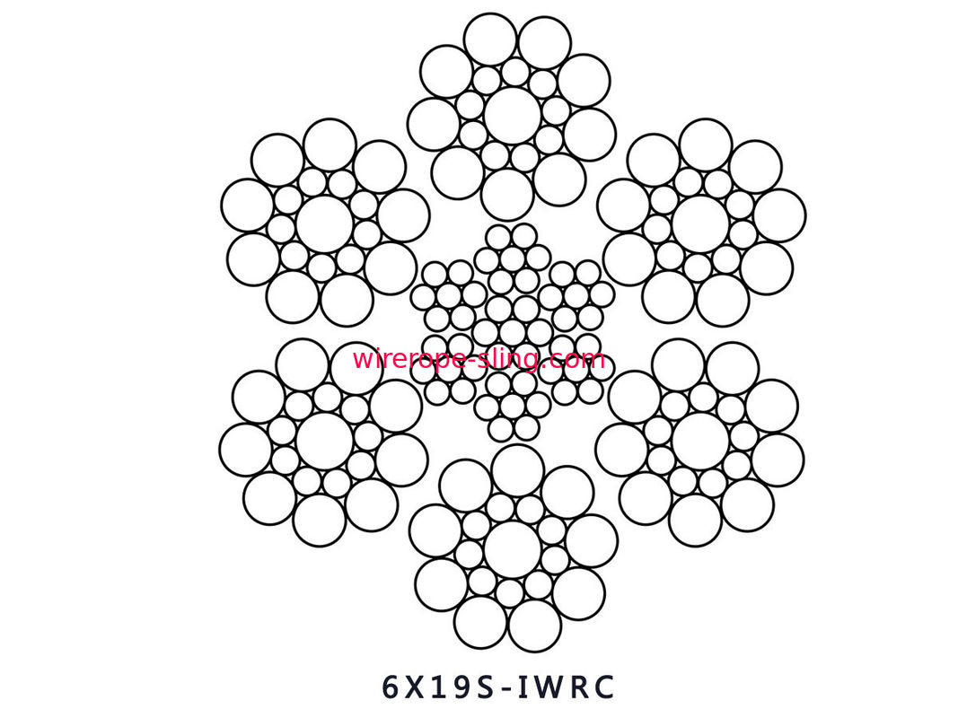 Corde de fil d'acier de 6 X19S résistante à l'usure avec la transmission de fond