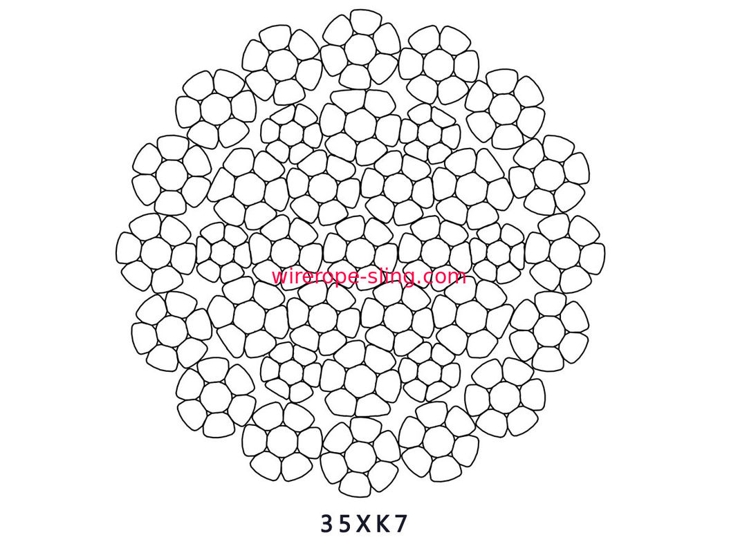 35 corde de fil d'acier de X K7 non - la transmission de fond de rotation affermissent le travail