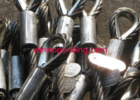 Jambe simple de boucle molle épissée mécanique de bride métallique de câble métallique avec l&#39;oeil déçu