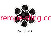 Liant la corde en acier galvanisée 6 x 15 + 7fc avec la flexibilité élevée